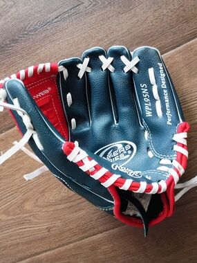 Rawlings WPL95NS Youth Baseball Glove - Blue & Red